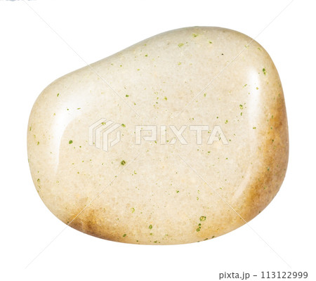polished quartzite mineral isolated on white 113122999
