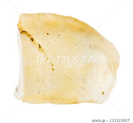 unpolished libyan tektite glass isolated on white 113123057