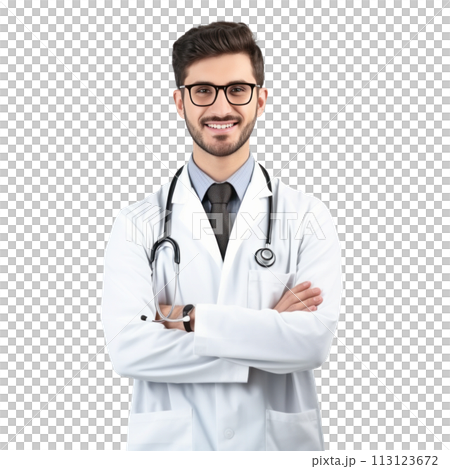 handsome doctor isolated 113123672