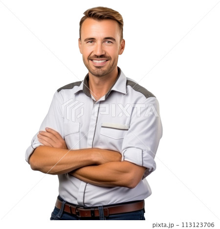 handsome driver isolated 113123706