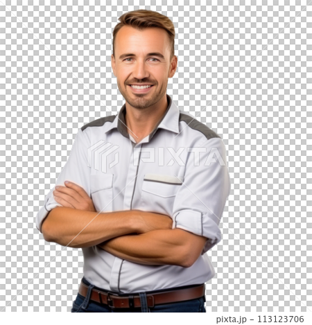 handsome driver isolated 113123706