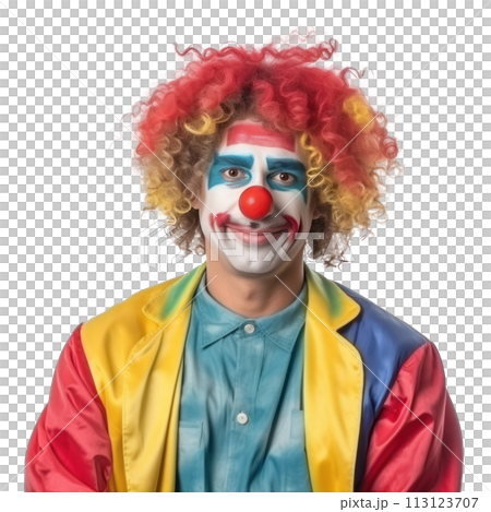 handsome clown isolated 113123707