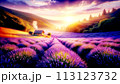 ラベンダー畑の朝 113123732
