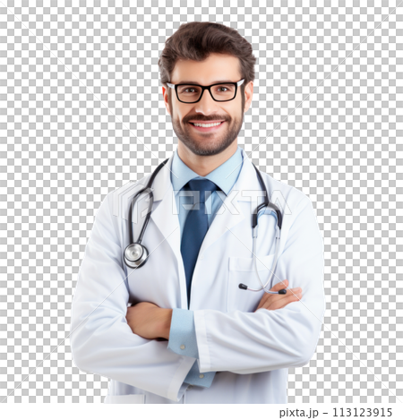 handsome doctor isolated 113123915