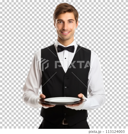 handsome server isolated 113124003