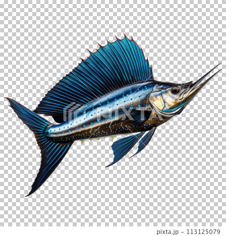 blue sailfish isolated 113125079