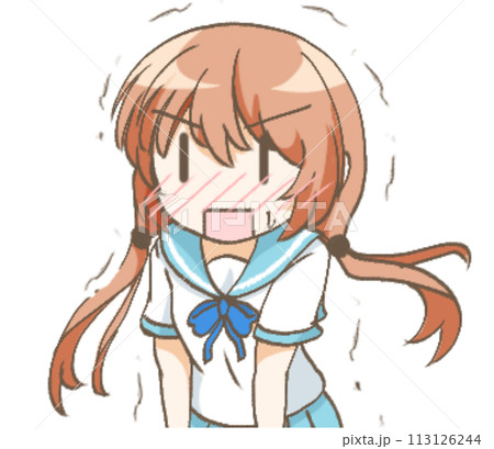 震える女の子のイラスト 震える女の子のイラスト 113126244