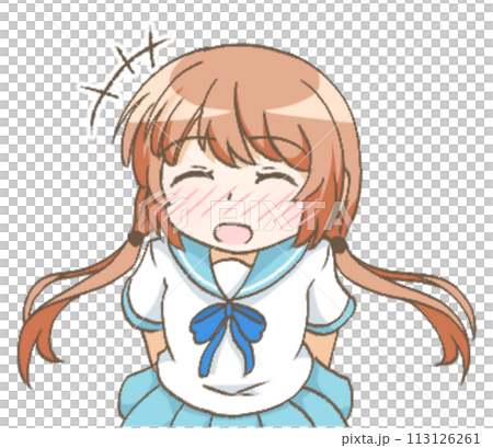 Illustration of a laughing girl Illustration of a laughing girl 113126261