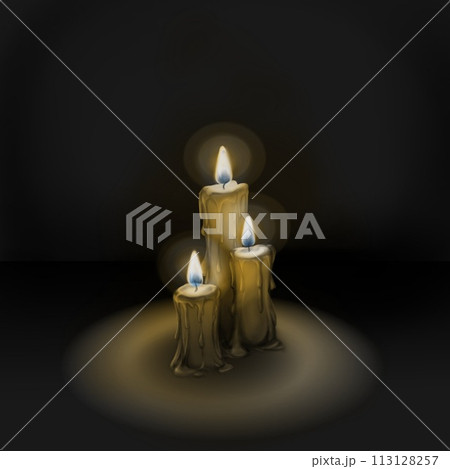 candles on the black background candles on the black background 113128257
