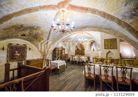 Restaurant under a vault in Vilnius, Lithuania 113129009