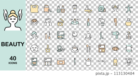 美容相關圖示設定顏色 113130484