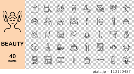 美容圖示集 113130487