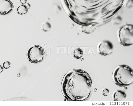 A close-up abstract view of colorful liquid bubbles, creating a mesmerizing pattern 113131071