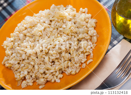 Lenten pearl barley porridge Lenten pearl barley porridge 113132418