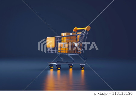 Cart and shopping online and purchase concept 113133150