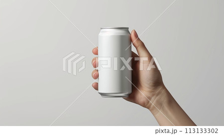 Mockup aluminium can product. Beverage product with copy space Mockup aluminium can product. Beverage product with copy space 113133302
