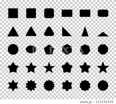 各種形狀的固體向量圖示集 113133339