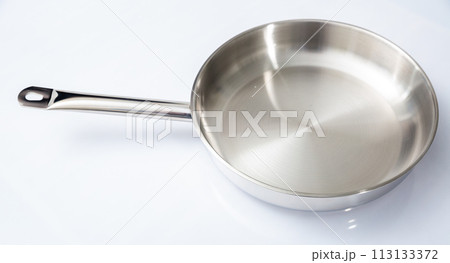New shiny stainless steel frying pan New shiny stainless steel frying pan 113133372