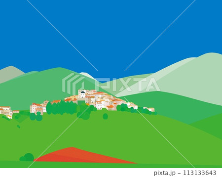 カステッルッチョ・ディ・ノルチャ castelluccio di norcia ウンブリア イタリア カステッルッチョ・ディ・ノルチャ castelluccio di norcia ウンブリア イタリア 113133643