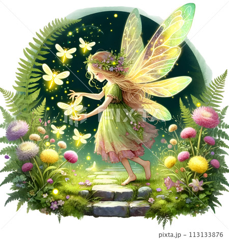 Fairy with firefly 113133876