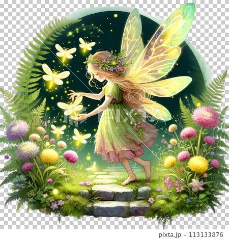 Fairy with firefly 113133876