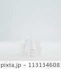 白い世界の化粧品ボトル 113134608