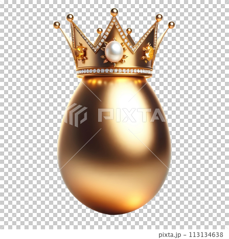 3D golden egg with crown 3D golden egg with crown 113134638