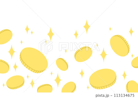 舞うコインのイラスト素材 113134675