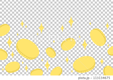 舞うコインのイラスト素材 113134675