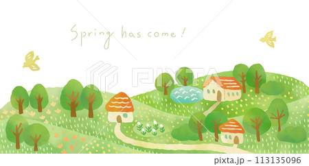 春の風景のフレーム 春の風景のフレーム 113135096