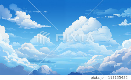 Blue sky and white clouds. Blue sky and white clouds. 113135422