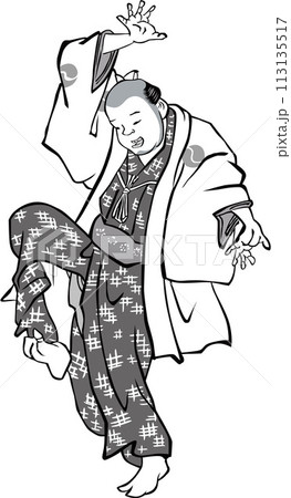 浮世絵　踊る人　その1 113135517