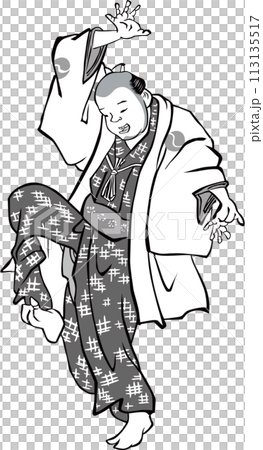 浮世絵　踊る人　その1 113135517