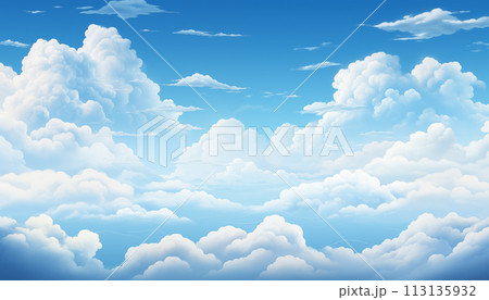 Blue sky and white clouds. Blue sky and white clouds. 113135932