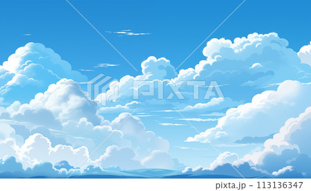 Blue sky and white clouds. 113136347