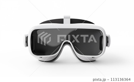 Close-up of VR glasses, isolated, white background. Close-up of VR glasses, isolated, white background. 113136364