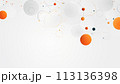 White abstract background with circles. 113136398