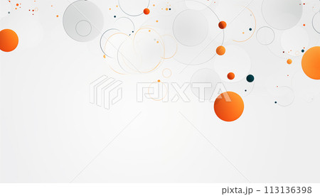 White abstract background with circles. 113136398