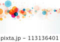 White abstract background with circles. 113136401