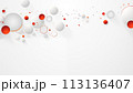 White abstract background with circles. 113136407