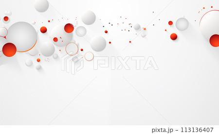 White abstract background with circles. 113136407