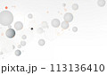 White abstract background with circles. 113136410