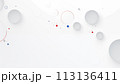 White abstract background with circles. 113136411
