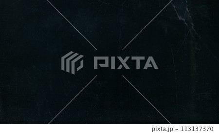 Damaged texture. Cracked overlay. Old film effect. White dust scratch distressed crushed glass defect on dark black grunge illustration abstract background. Damaged texture. Cracked overlay. Old film effect. White dust scratch distressed crushed glass defect on dark black grunge illustration abstract background. 113137370