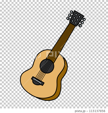 Simple and cute guitar illustration white background vector with main lines clip art Simple and cute guitar illustration white background vector with main lines clip art 113137856