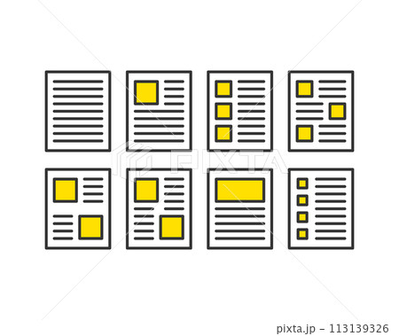 文章のレイアウト セット 文章のレイアウト セット 113139326