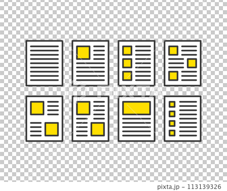 文章のレイアウト セット 文章のレイアウト セット 113139326