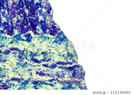 Blue emerald azure green layered quartz for decor,creativity 113139403