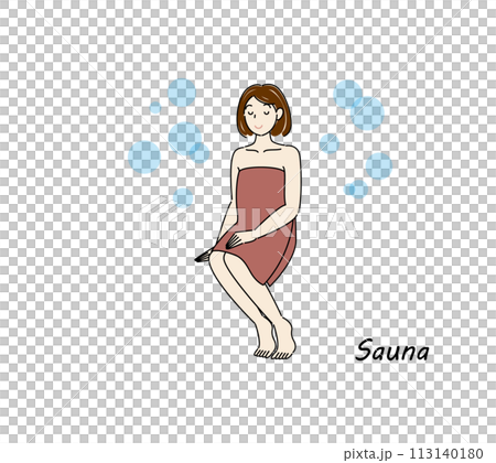 A cute sauna-loving woman who repeats the combination of sauna, cold bath, and outdoor bath.Toto Sauna Girl 113140180
