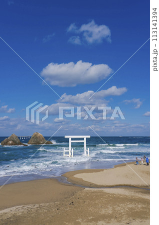 福岡県 桜井二見ヶ浦と夫婦岩 113141394